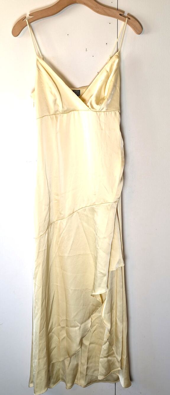 Wild Fable Yellow V Neck Midi Dress Small